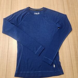 Smartwool Merino 250 Base Layer Shirt Womens Small Blue Long Sleeve Thermal Top